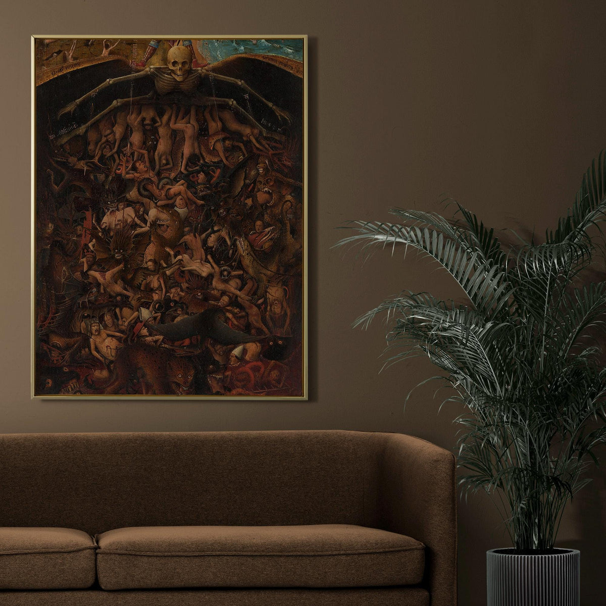 Jan van Eyck - Last Judgement. Dark wall art, Canvas painting, Gothic art print, Classic wall art, Vintage decor, Ready 