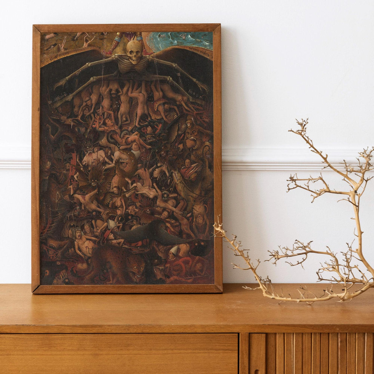 Jan van Eyck - Last Judgement. Dark wall art, Canvas painting, Gothic art print, Classic wall art, Vintage decor, Ready 
