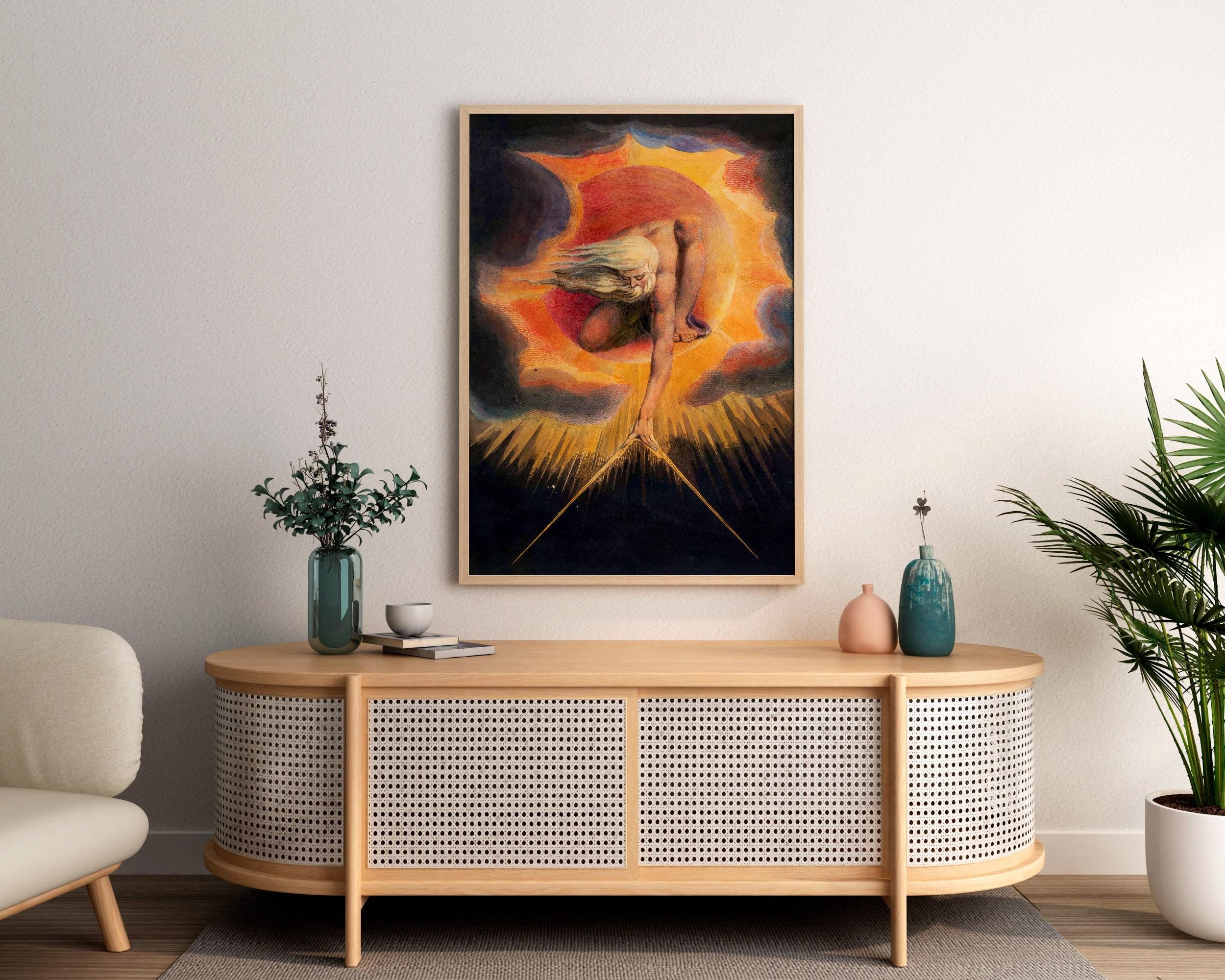 William Blake - The Ancient of Days. Bedroom decor, Print on canvas, Poster print, Giclee canvas, Canvas art print, Gall