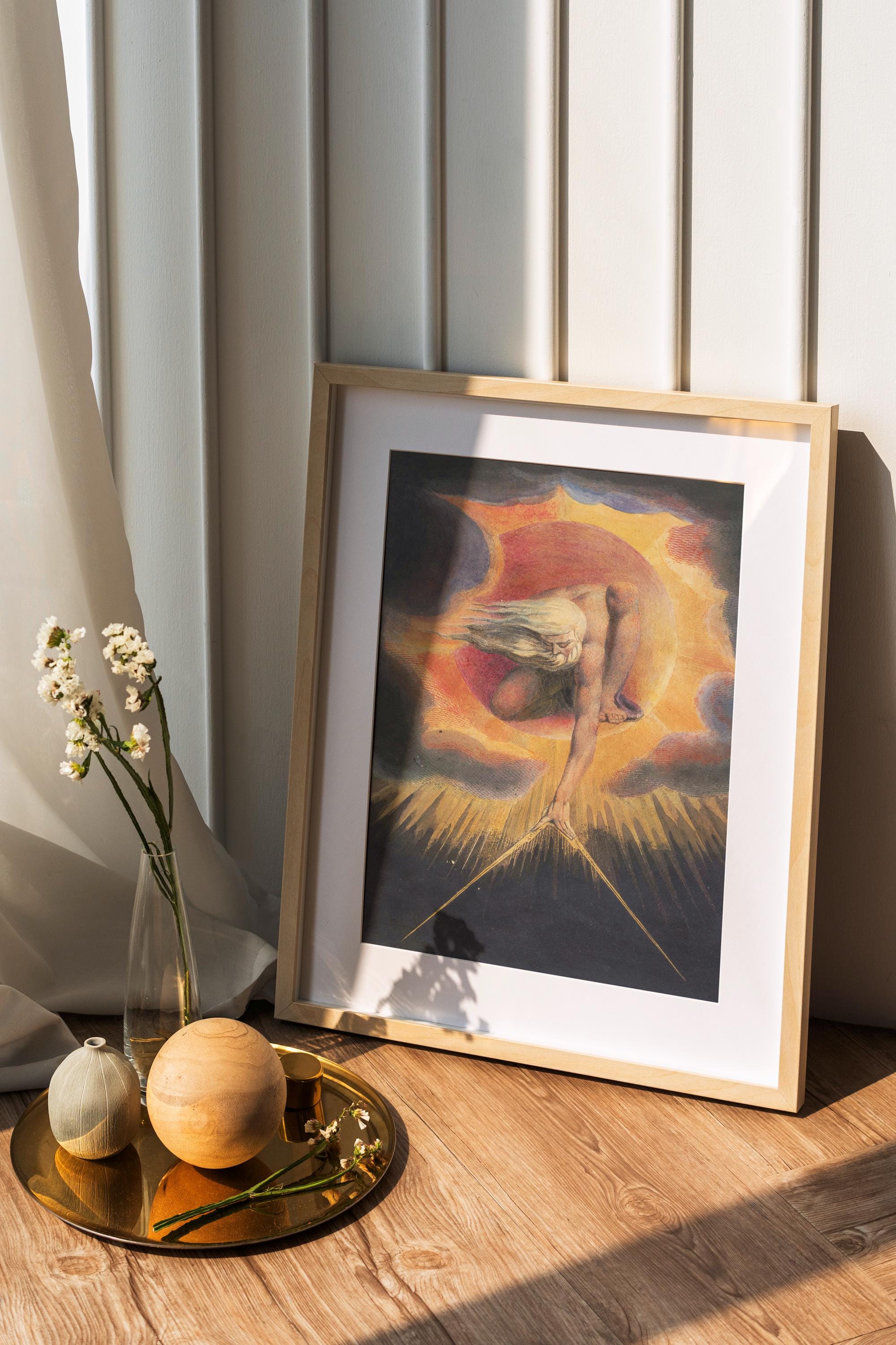 William Blake - The Ancient of Days. Bedroom decor, Print on canvas, Poster print, Giclee canvas, Canvas art print, Gall