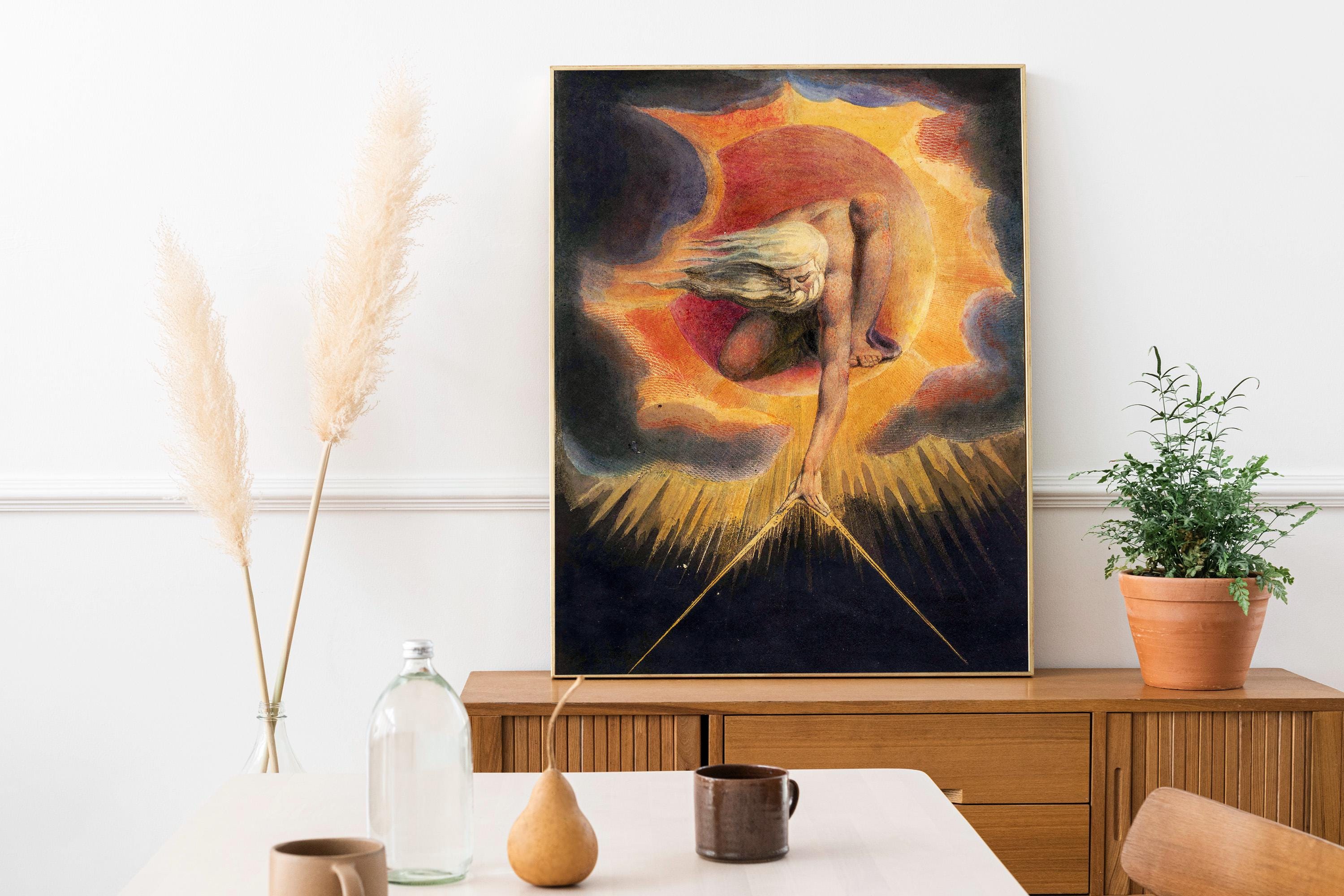 William Blake - The Ancient of Days. Bedroom decor, Print on canvas, Poster print, Giclee canvas, Canvas art print, Gall