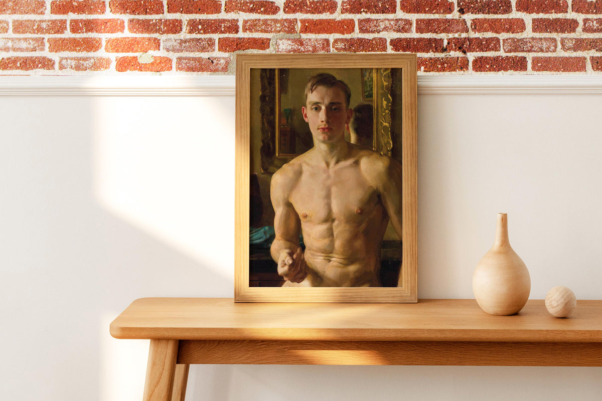 Konstantin Somov - The Boxer. Print on canvas, Sensual poster, Classic wall art, Living room wall art, Giclee canvas, Ca