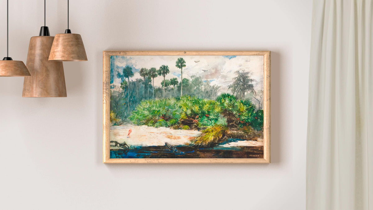 Winslow Homer, Florida Jungle - landscape wall art, nature decor, tropical home decor, museum style print, classic canva