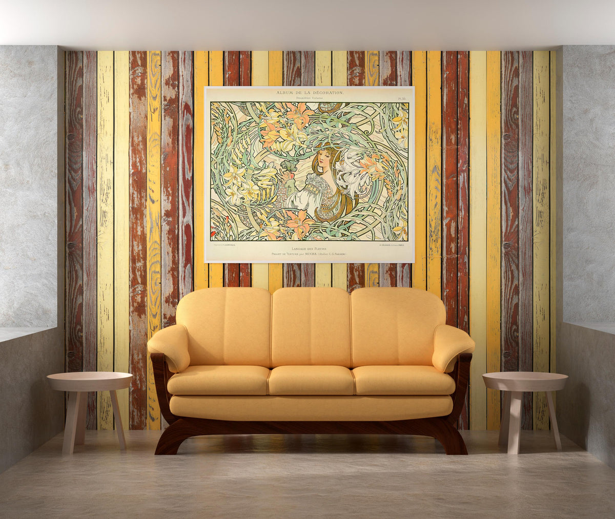 Alphonse Mucha - Language of Flowers. Art nouveau wall art, Magic woman art, Mucha poster print, Canvas painting, Kitche