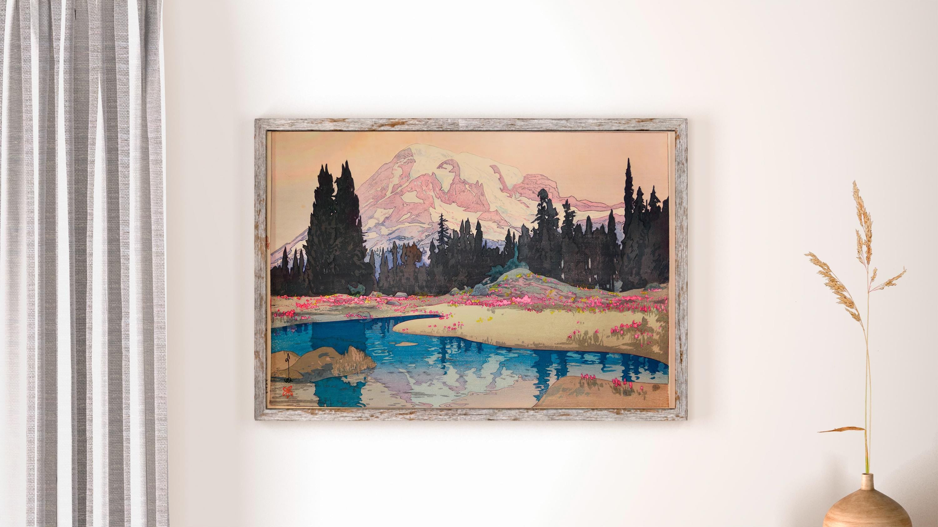 Yoshida Hiroshi - Mt. Rainier. Japanese art print, Giclee wall art, Asian art, Japanese art print, Fine art prints, Land