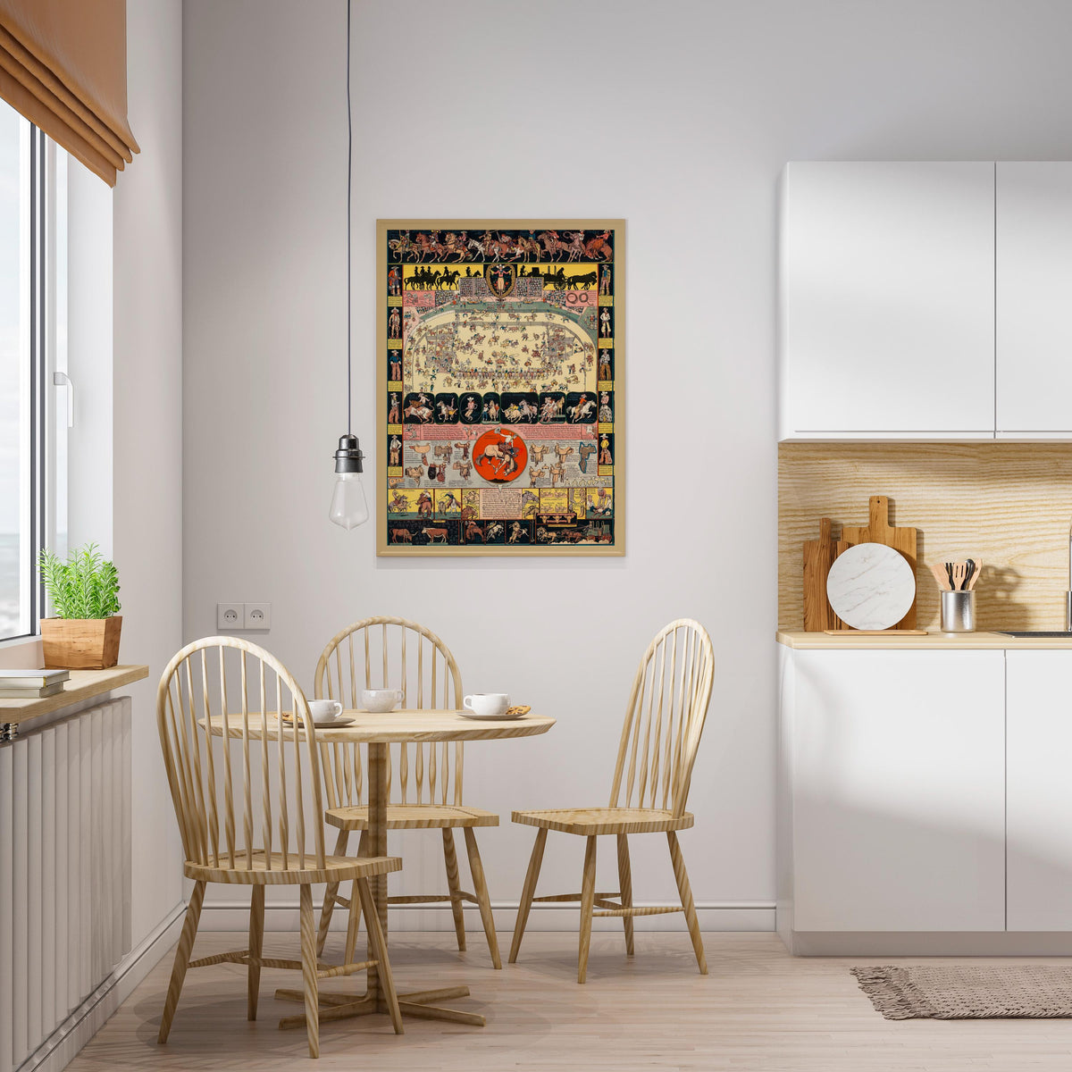 Joseph Jacinto Mora - Evolution of the Cowboy. Western Art, Wild West Decor, Vintage Cowboy Poster, Kitchen wall art, Ca