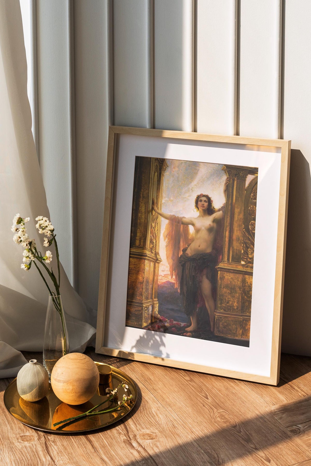 Herbert James Draper - The gates of dawn. Canvas art print, Mystical woman, Giclee canvas, Magic woman art, Poster print