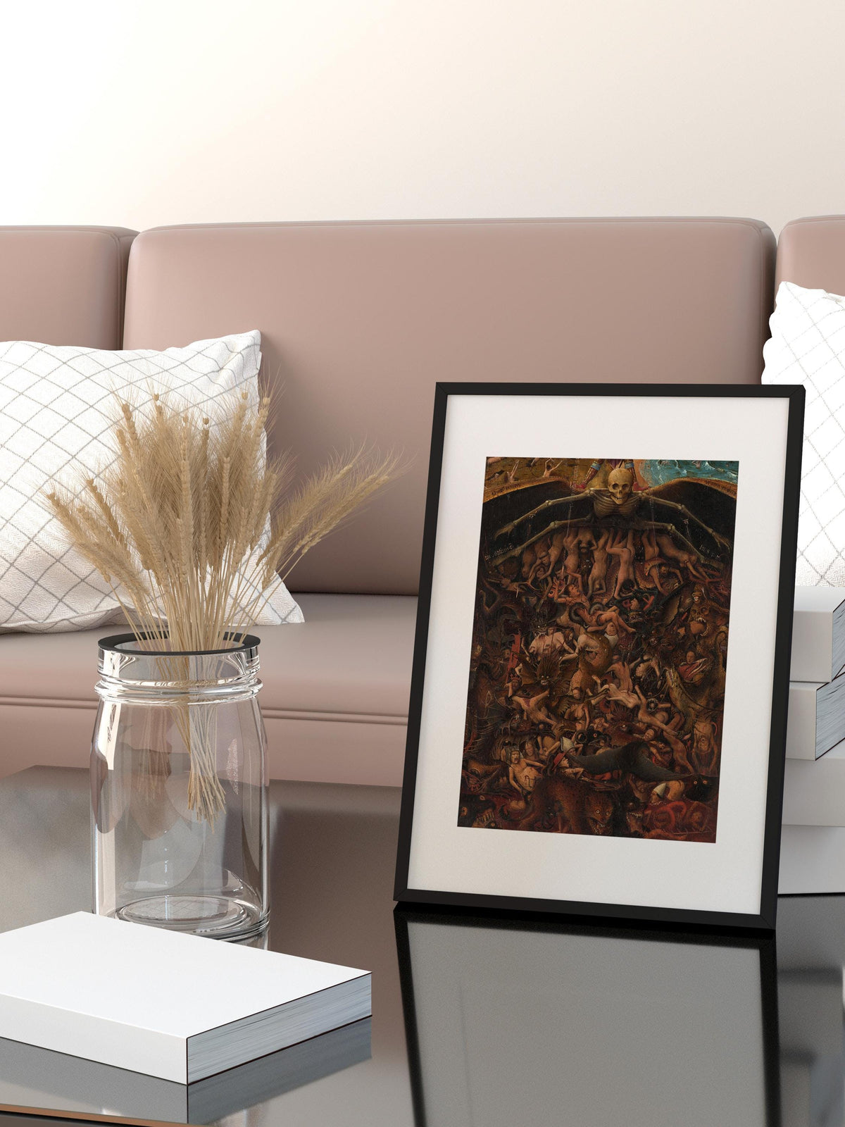 Jan van Eyck - Last Judgement. Dark wall art, Canvas painting, Gothic art print, Classic wall art, Vintage decor, Ready 