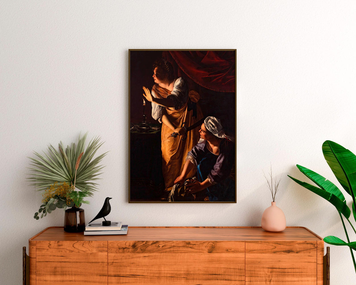 Artemisia Gentileschi - Judith Maidservant. Canvas art print, Baroque art, Classic wall art, Biblical art, Vintage decor