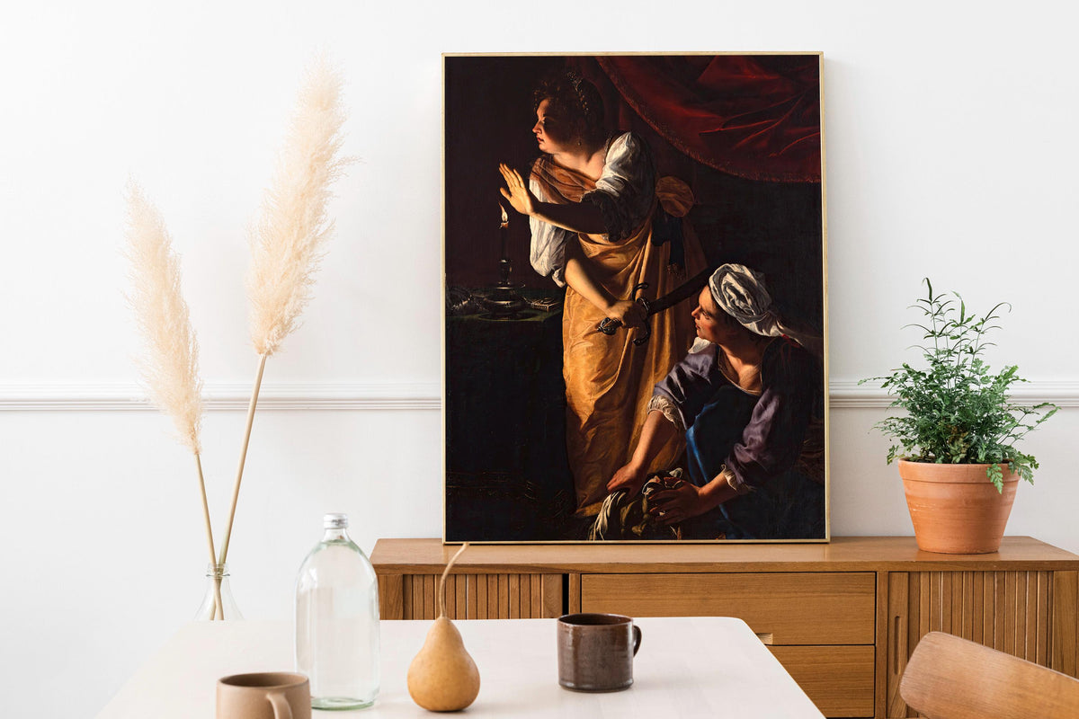 Artemisia Gentileschi - Judith Maidservant. Canvas art print, Baroque art, Classic wall art, Biblical art, Vintage decor