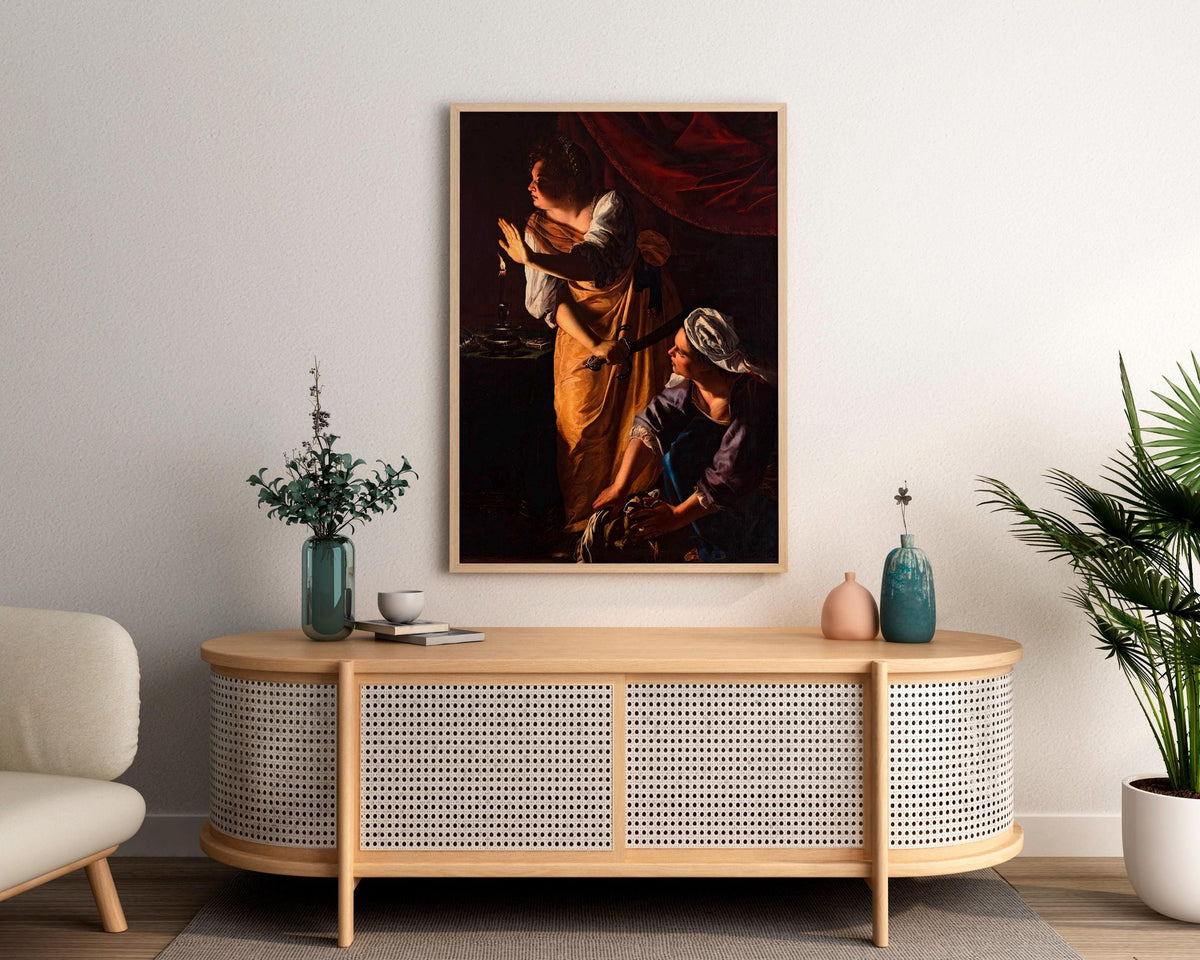 Artemisia Gentileschi - Judith Maidservant. Canvas art print, Baroque art, Classic wall art, Biblical art, Vintage decor