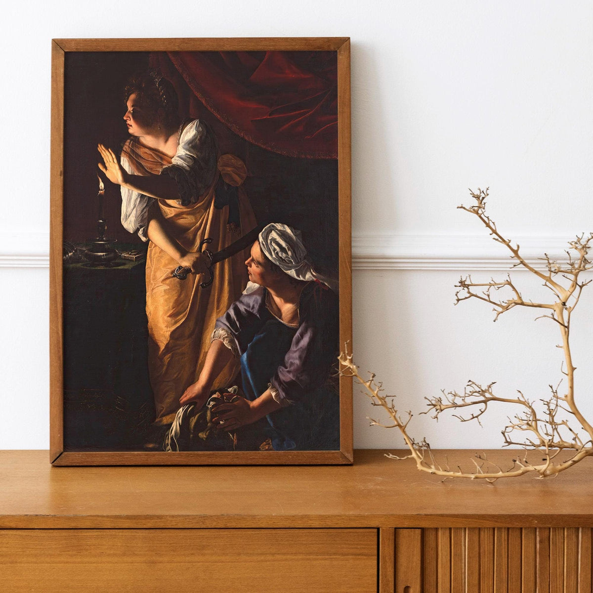 Artemisia Gentileschi - Judith Maidservant. Canvas art print, Baroque art, Classic wall art, Biblical art, Vintage decor