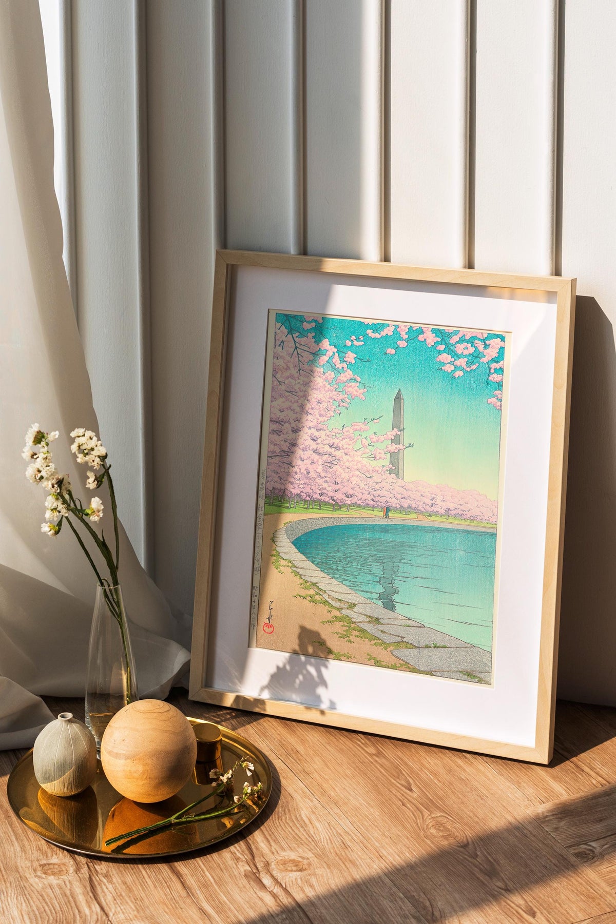 Kawase Hasui - Washington Monument. Japanese painting, Japanese landscape, Bedroom decor, Canvas art print, Large wall a