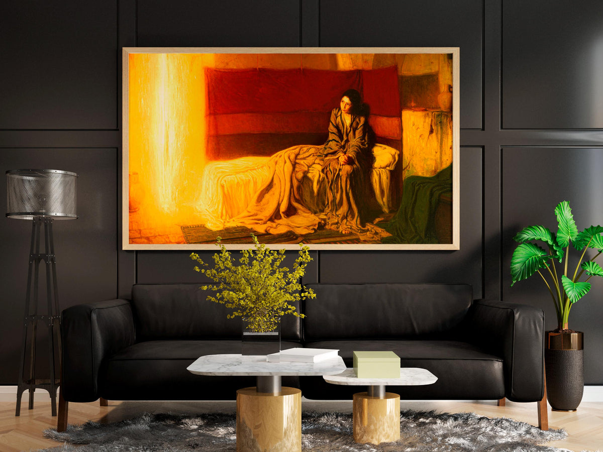 Henry Tanner - The Annunciation. Print on canvas, Living room decor, Ready to hang, Canvas art, Giclee canvas, Poster pr