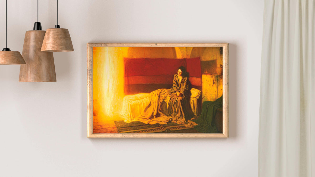 Henry Tanner - The Annunciation. Print on canvas, Living room decor, Ready to hang, Canvas art, Giclee canvas, Poster pr
