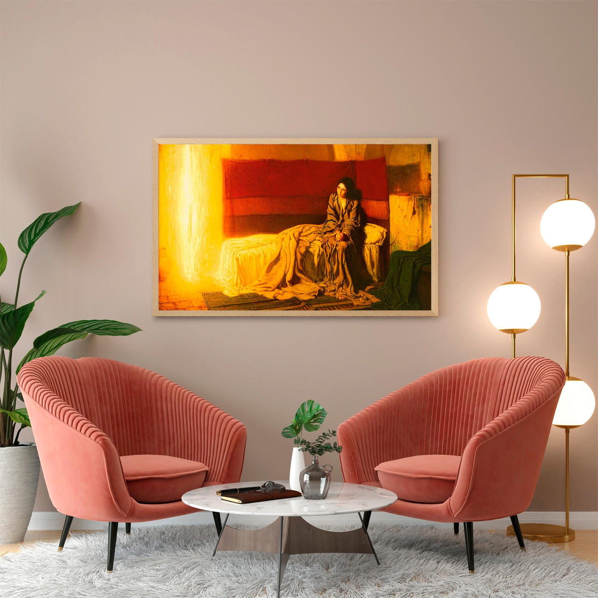 Henry Tanner - The Annunciation. Print on canvas, Living room decor, Ready to hang, Canvas art, Giclee canvas, Poster pr