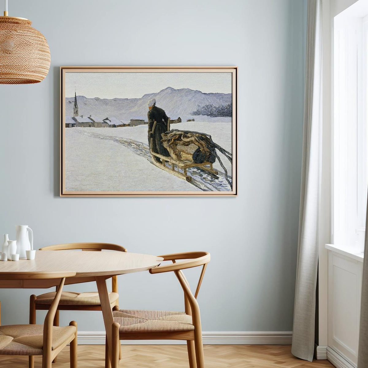 Return from the Woods by Giovanni Segantini – Symbolist Painting Print, Fine Art Canvas, Giclee Reproduction, Gallery Wr