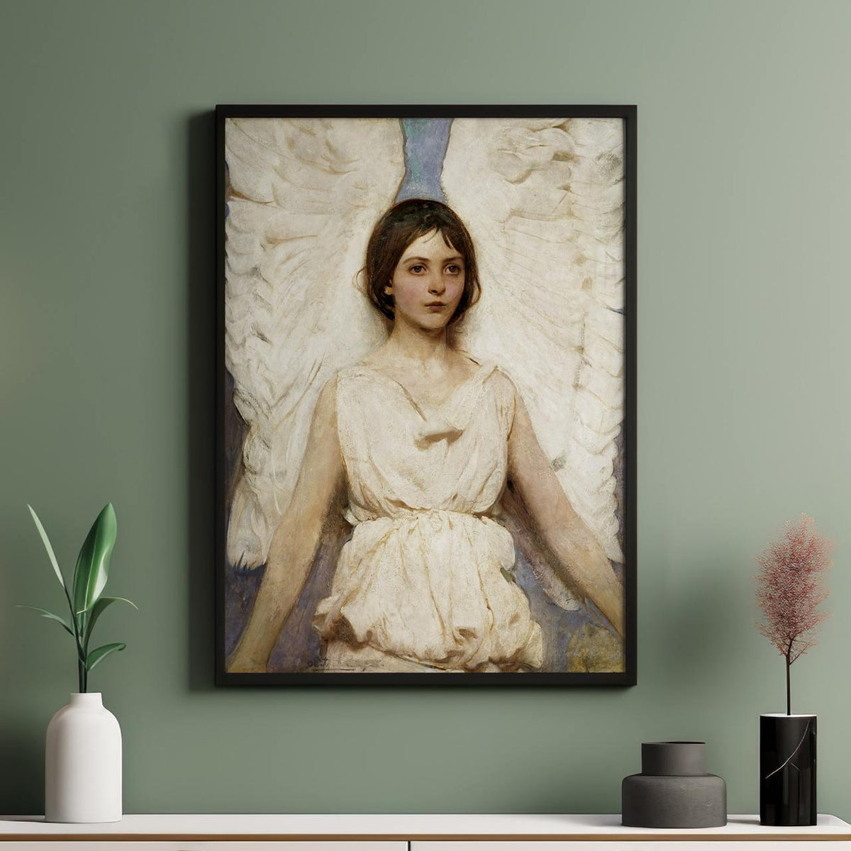 Angel by Abbott Handerson Thayer – American Symbolism Painting, Fine Art Canvas Print, Giclee Reproduction, Gallery Wrap