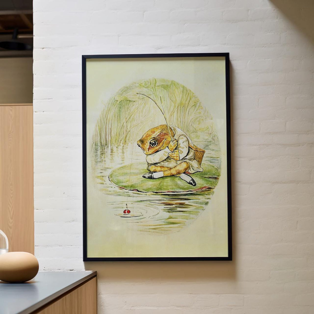 The Tale of Mr. Jeremy Fisher by Beatrix Potter – Vintage Children’s Book Art, Frog Illustration Print, Giclee Canvas, W