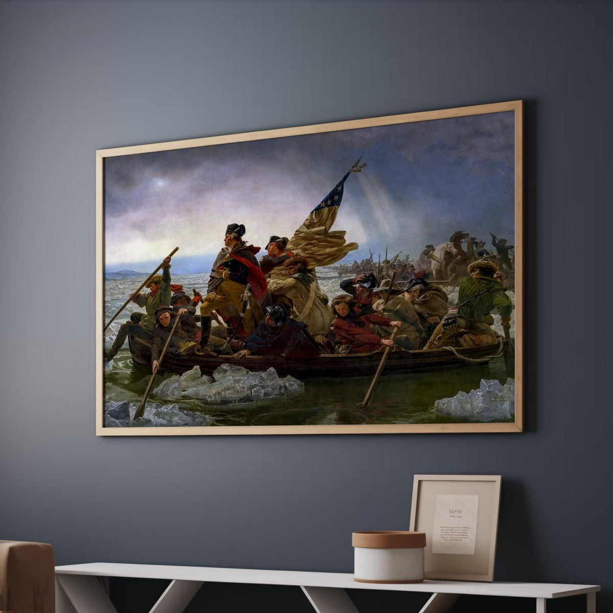 Washington Crossing the Delaware by Emanuel Leutze – 1851 Historic American Art Print, Revolutionary War Canvas,  Giclee