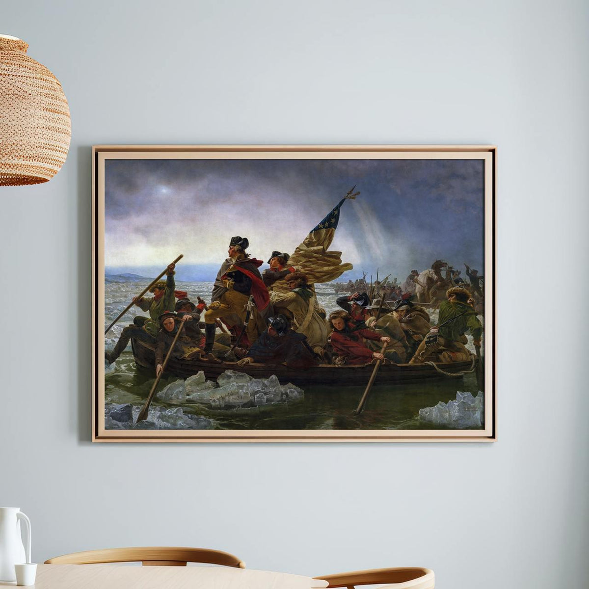 Washington Crossing the Delaware by Emanuel Leutze – 1851 Historic American Art Print, Revolutionary War Canvas,  Giclee