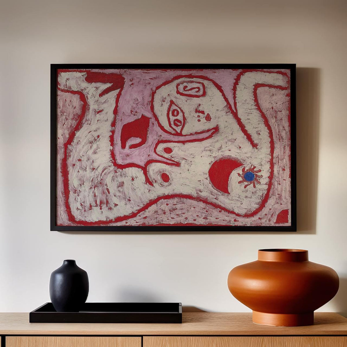 A Woman for Gods by Paul Klee (1938) – Surreal Abstract Portrait Print, Expressionist Giclee Canvas, Gallery Wrapped, Mo