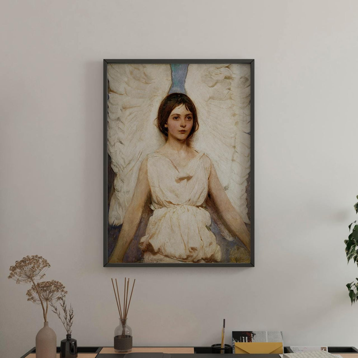 Angel by Abbott Handerson Thayer – American Symbolism Painting, Fine Art Canvas Print, Giclee Reproduction, Gallery Wrap