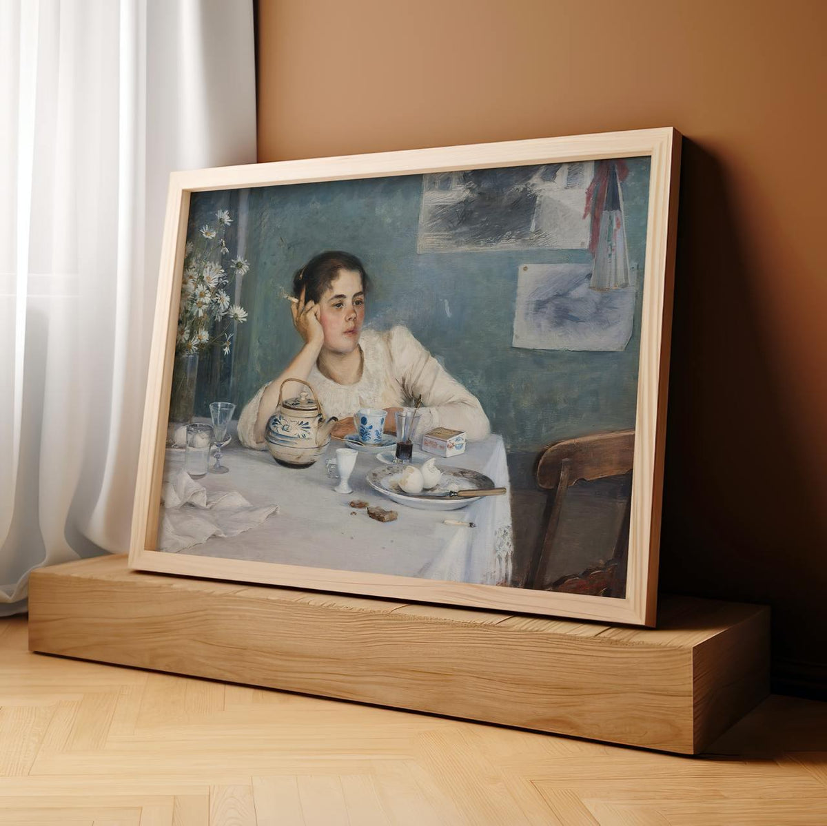 After Breakfast by Elin Danielson Gambogi (1890) – Realism Painting Print, Fine Art Canvas, Giclee Reproduction, Gallery