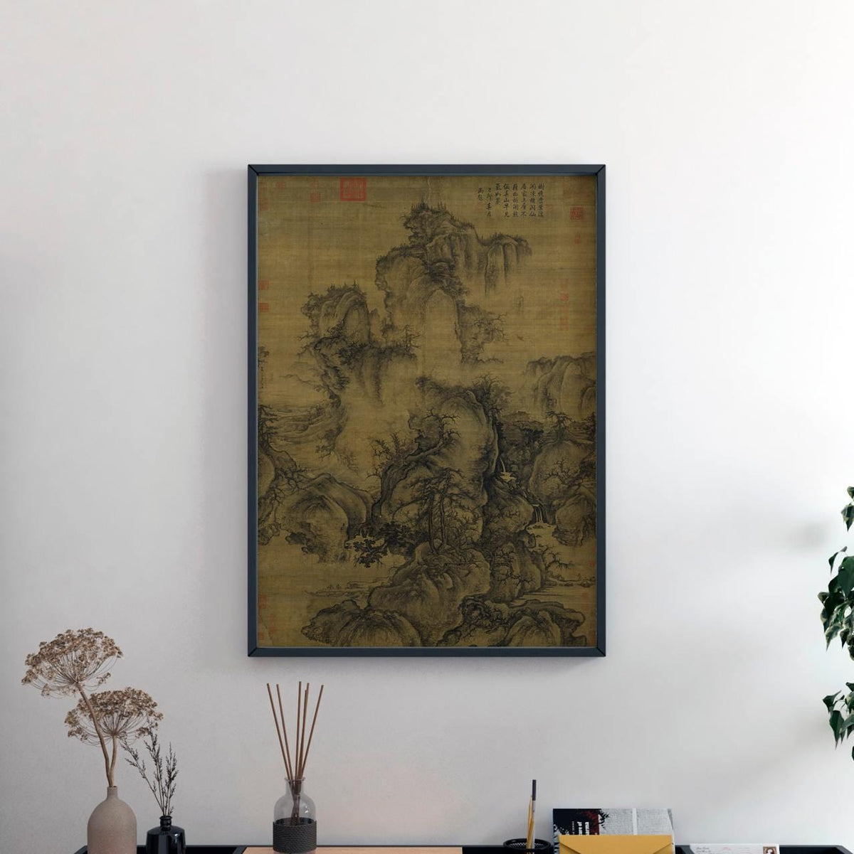 Early Spring by Guo Xi – Traditional Chinese Landscape Print, Fine Art Canvas, Giclee Reproduction, Gallery Wrapped, Asi