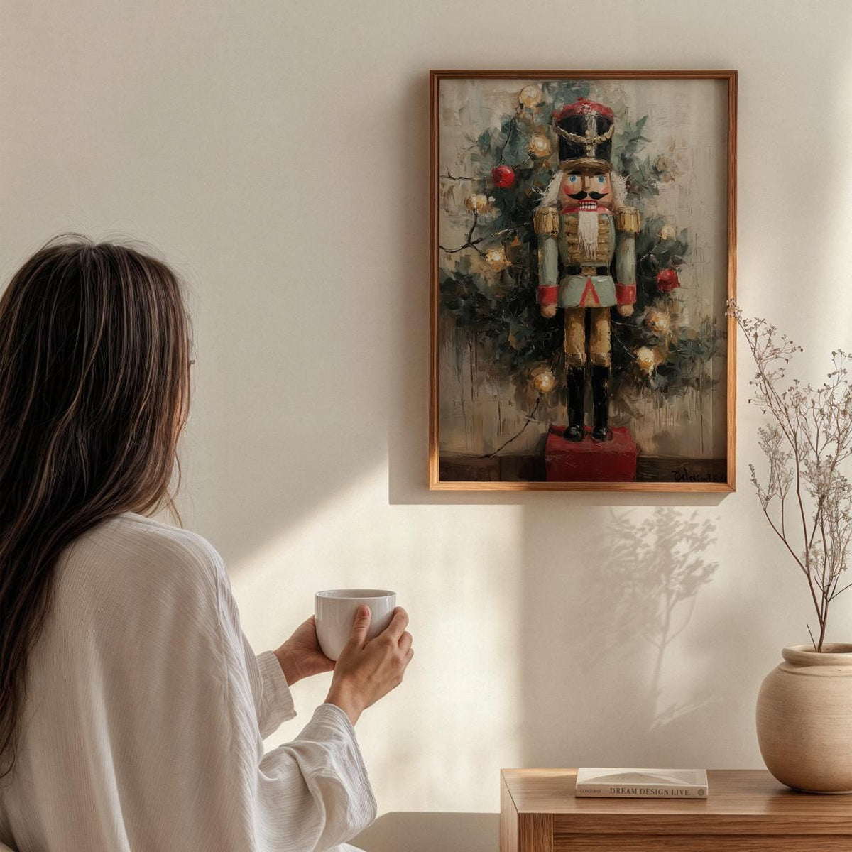 Christmas Nutcracker Wall Art, Vintage Holiday Print, Classic Festive Poster, Cozy Winter Home Decor
