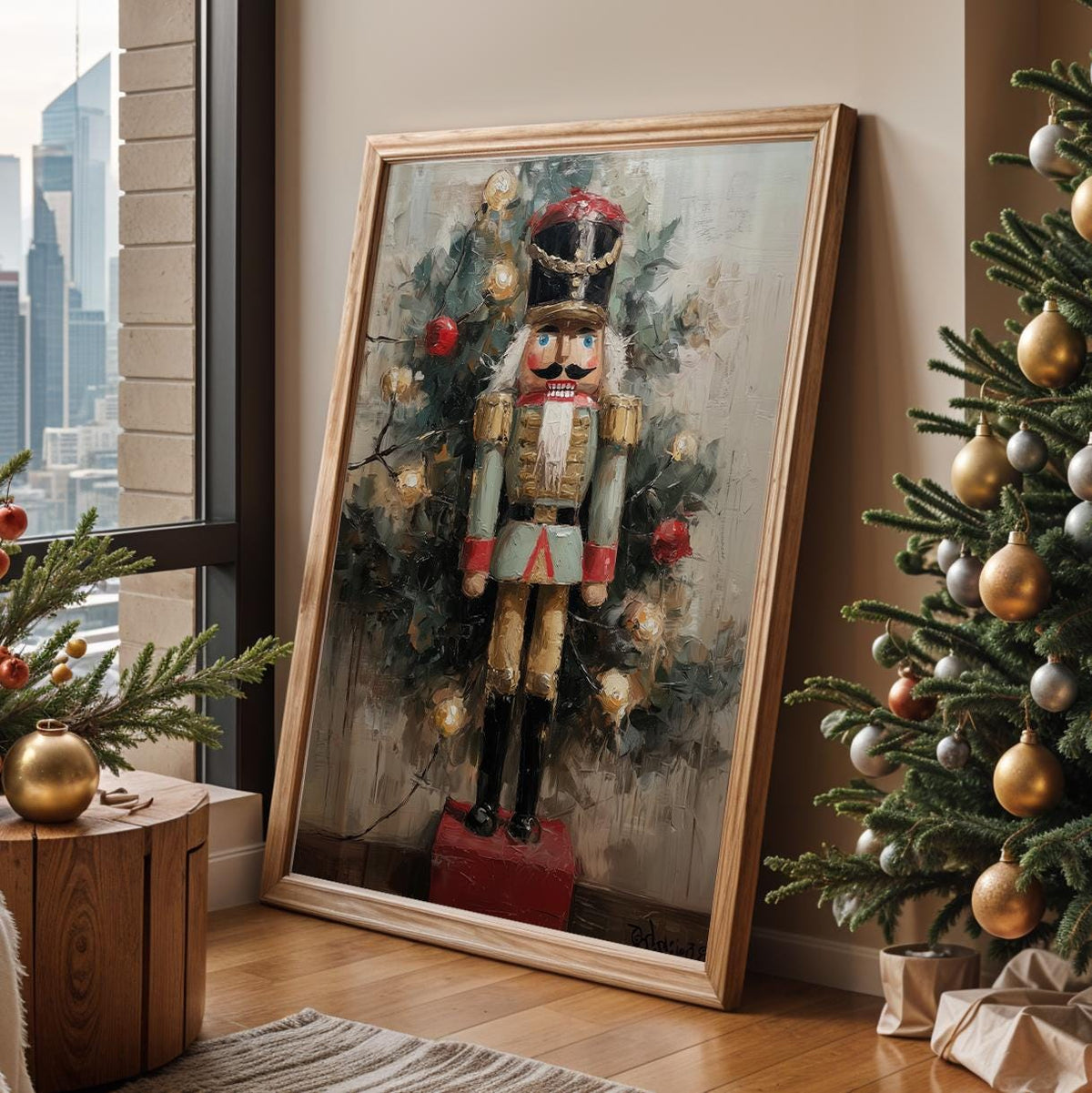 Christmas Nutcracker Wall Art, Vintage Holiday Print, Classic Festive Poster, Cozy Winter Home Decor