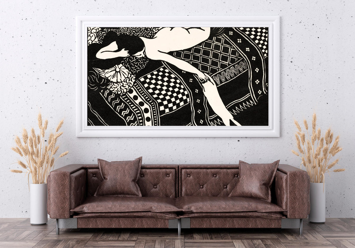 Felix Vallotton - La paresse, Laziness. Fine art print, Vintage wall art, Classic art reproduction, Sensual art, Canvas 