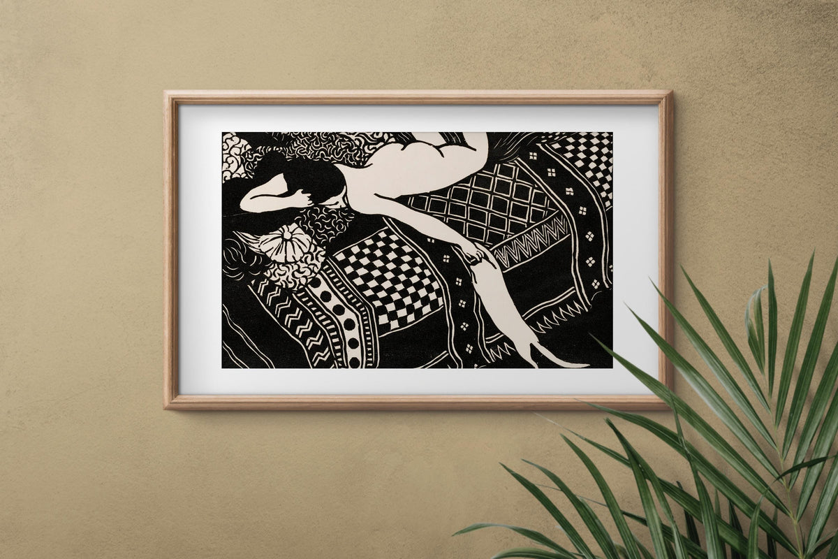 Felix Vallotton - La paresse, Laziness. Fine art print, Vintage wall art, Classic art reproduction, Sensual art, Canvas 