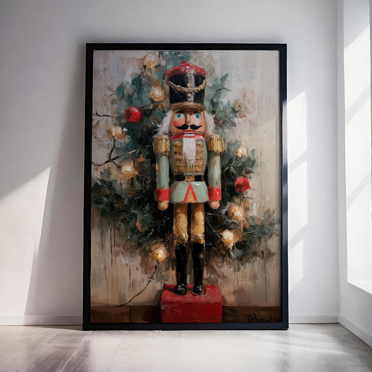 Christmas Nutcracker Wall Art, Vintage Holiday Print, Classic Festive Poster, Cozy Winter Home Decor