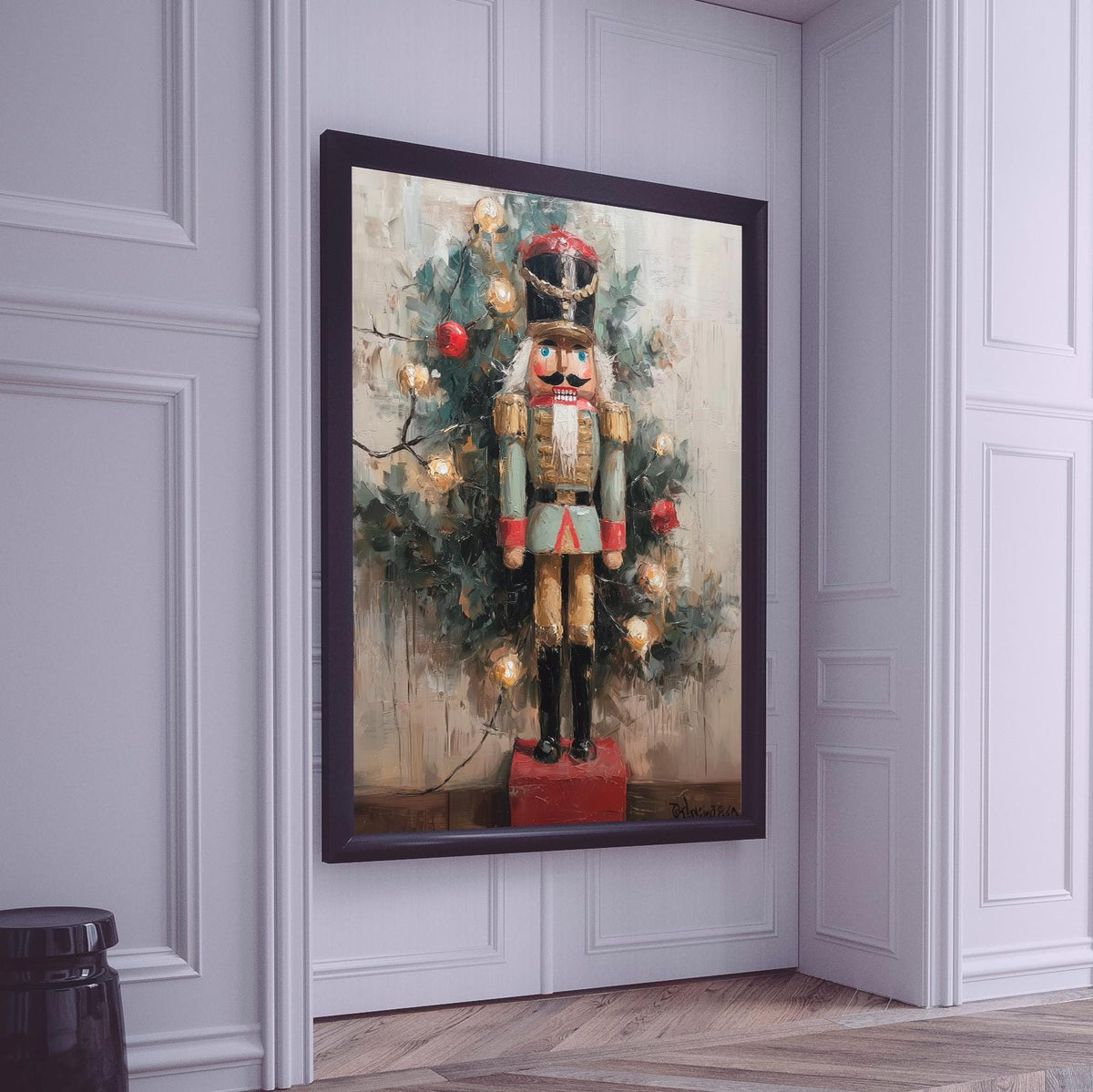 Christmas Nutcracker Wall Art, Vintage Holiday Print, Classic Festive Poster, Cozy Winter Home Decor