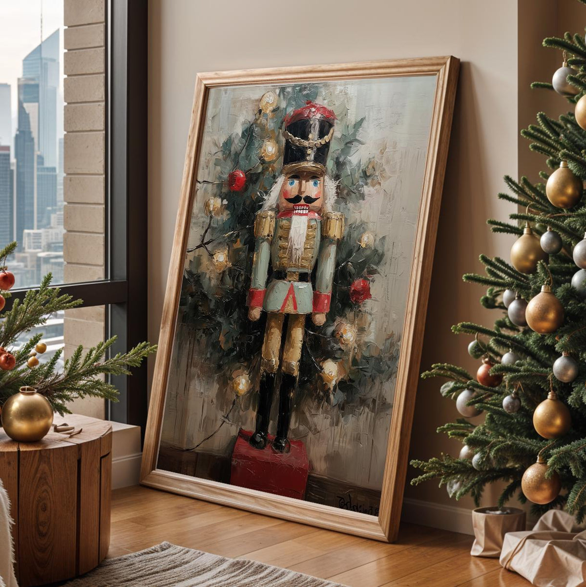 Christmas Nutcracker Wall Art, Vintage Holiday Print, Classic Festive Poster, Cozy Winter Home Decor