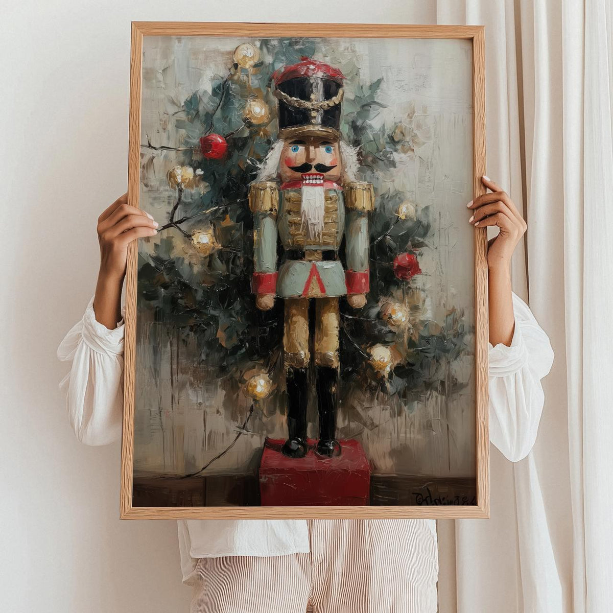 Christmas Nutcracker Wall Art, Vintage Holiday Print, Classic Festive Poster, Cozy Winter Home Decor