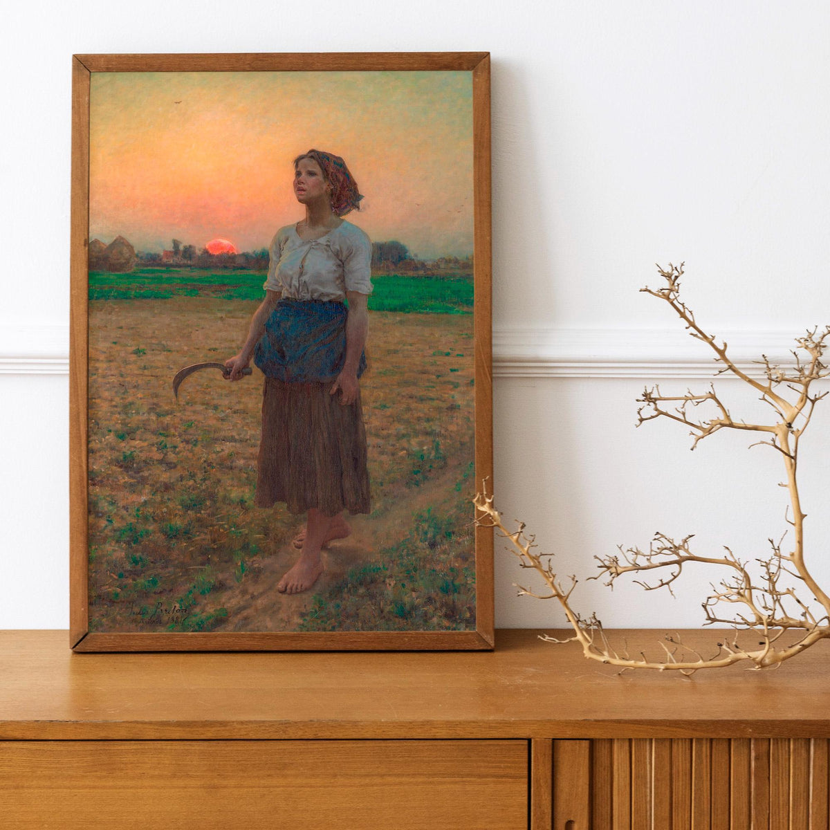 Jules Breton - Song Of The Lark. Fine art print, Provincial art print, Canvas reproduction, Сountryside scene poster, Gi