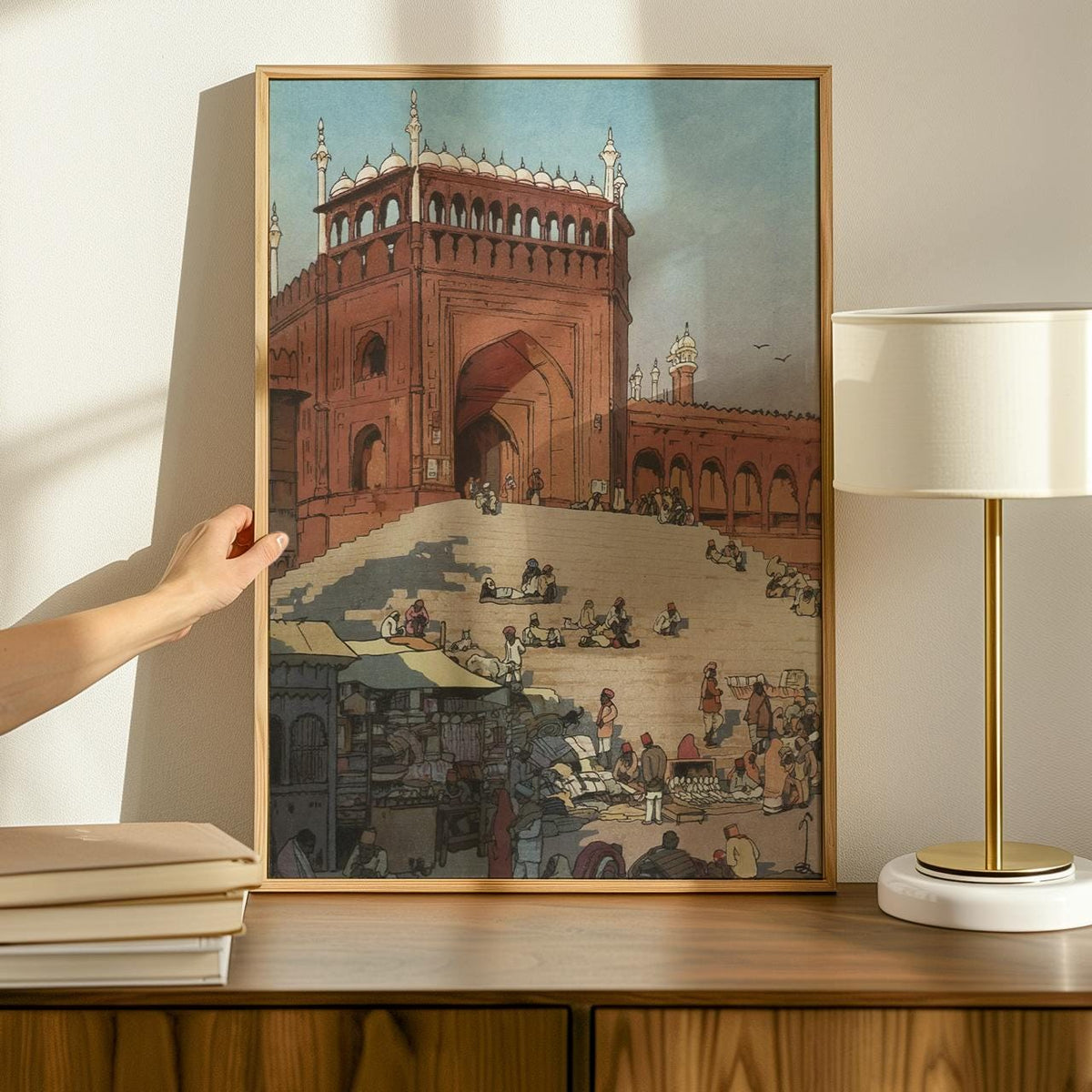 Hiroshi Yoshida - Jami Masjid, Delhi from the India and Southeast Asia - Ukiyo-e Style Japanese Landscape Canvas & Poste