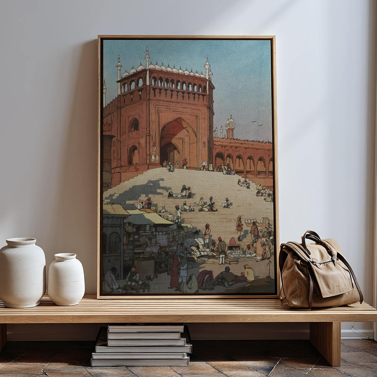 Hiroshi Yoshida - Jami Masjid, Delhi from the India and Southeast Asia - Ukiyo-e Style Japanese Landscape Canvas & Poste