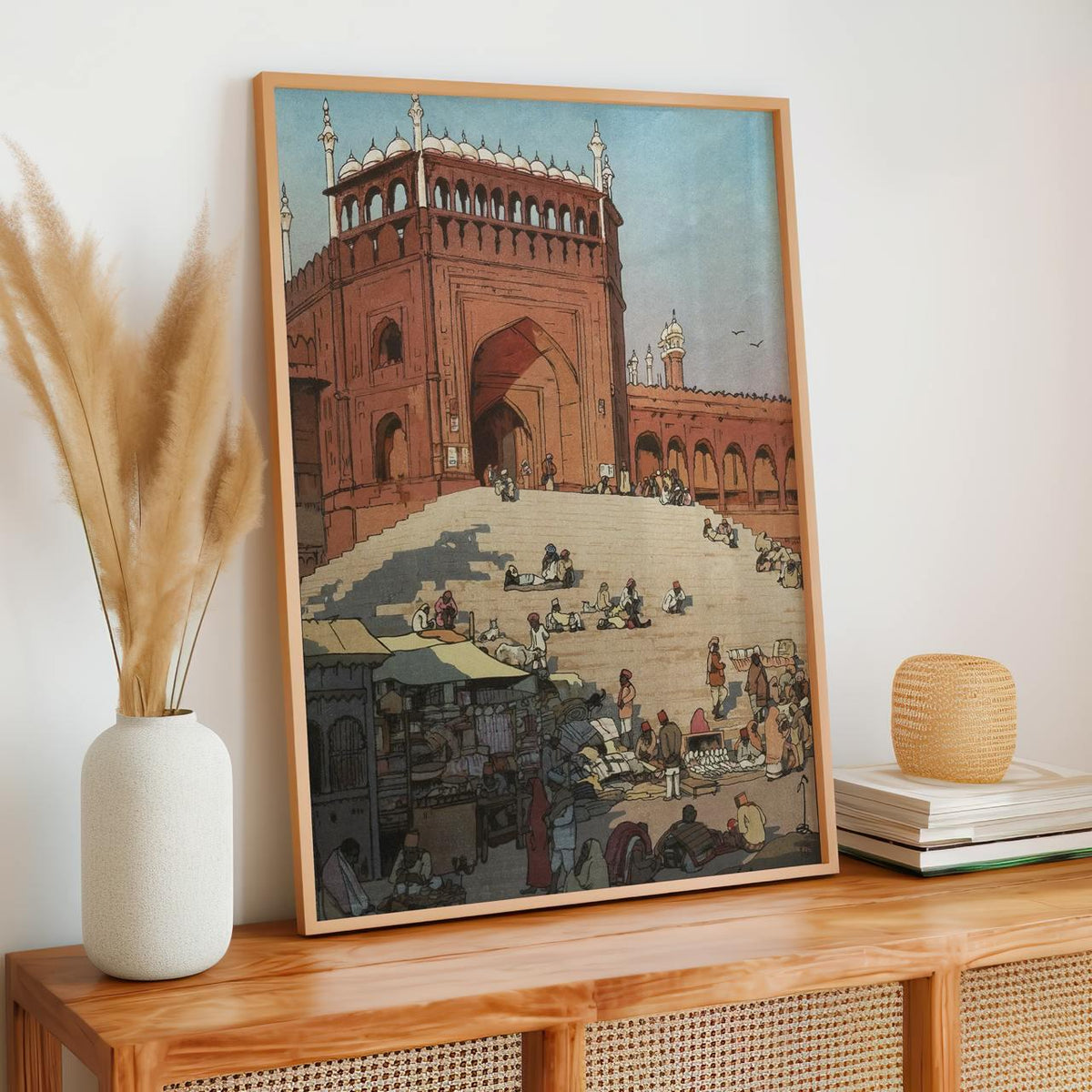 Hiroshi Yoshida - Jami Masjid, Delhi from the India and Southeast Asia - Ukiyo-e Style Japanese Landscape Canvas & Poste