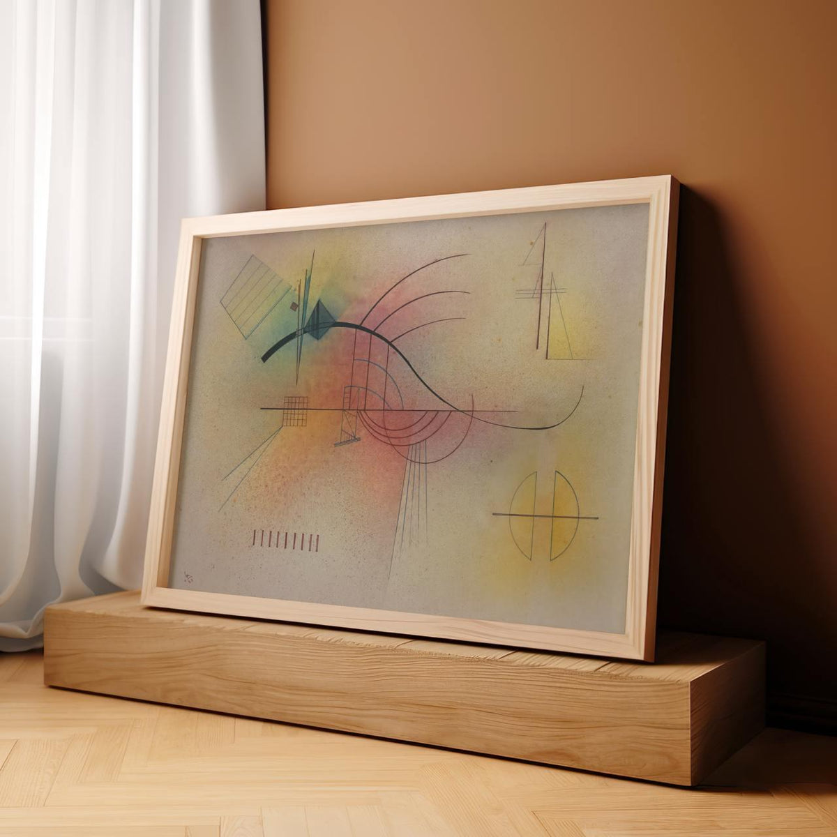 Wassily Kandinsky – Linie (Line) – Fine Art Print, Canvas Wall Art, Framed Poster, Abstract Home Decor