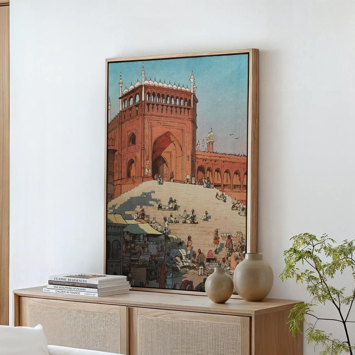 Hiroshi Yoshida - Jami Masjid, Delhi from the India and Southeast Asia - Ukiyo-e Style Japanese Landscape Canvas & Poste