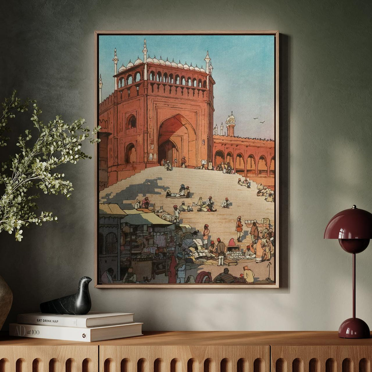 Hiroshi Yoshida - Jami Masjid, Delhi from the India and Southeast Asia - Ukiyo-e Style Japanese Landscape Canvas & Poste
