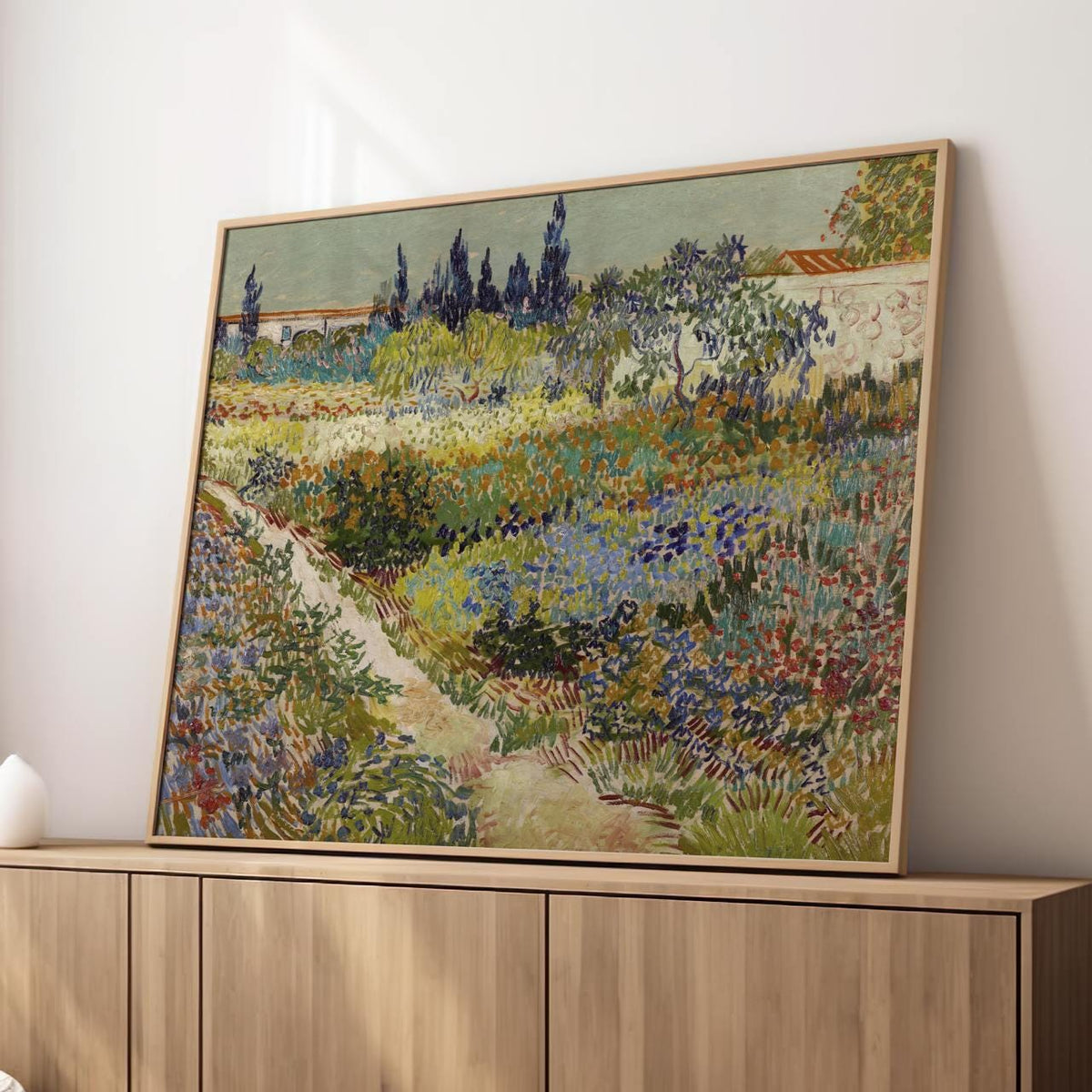 Vincent van Gogh, Garden at Arles - Vibrant Garden Print, Multi Flower Beds Art, Arles Decor, Modern Canvas Wall Art Pri