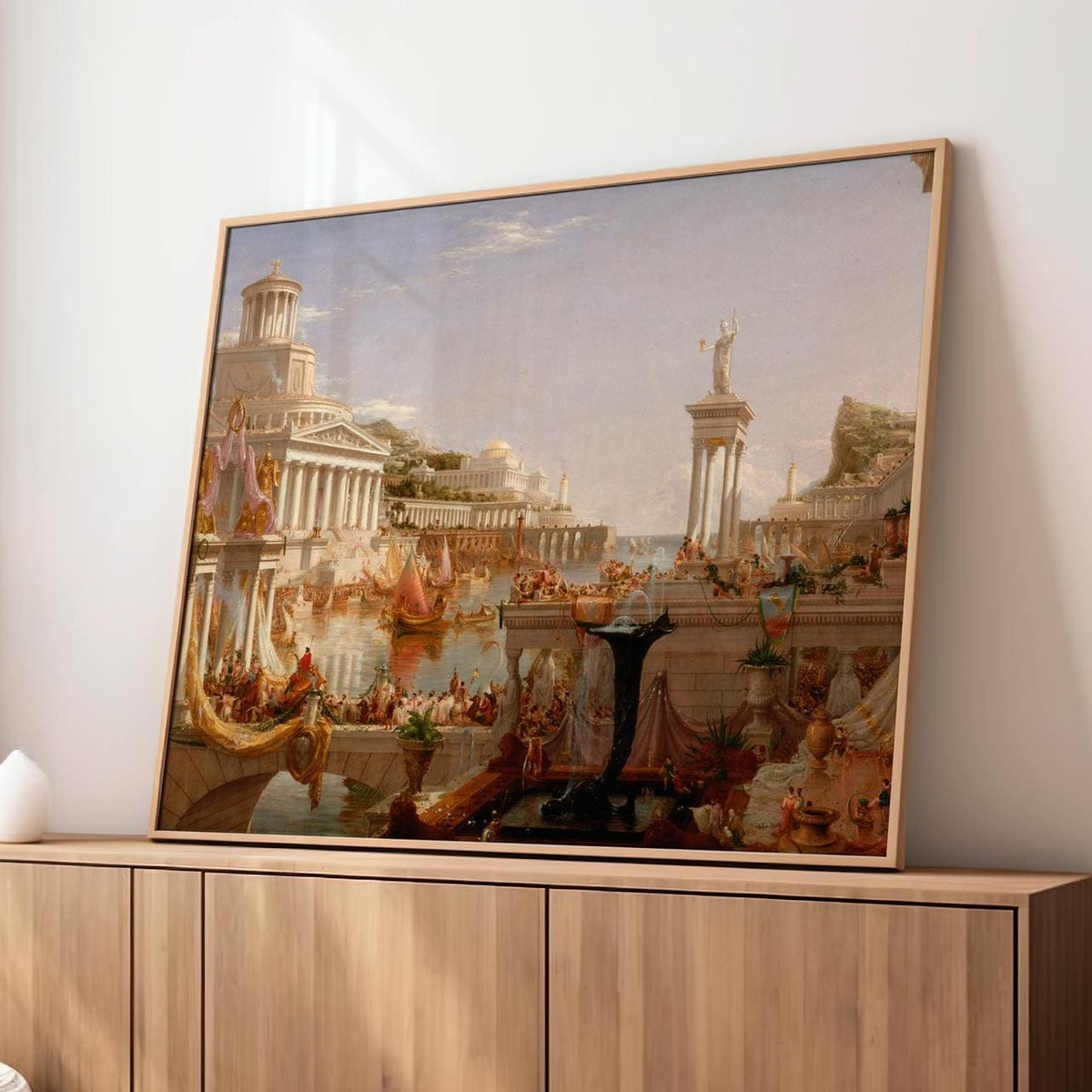 Thomas Cole, The Consummation Course of Empire 1836 - Modern Canvas Wall Art, Living Room Decor, Framed Art Print