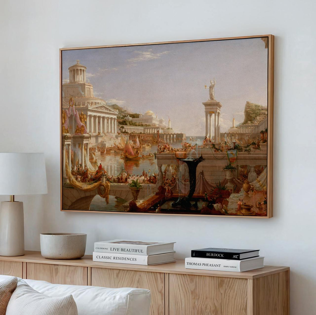 Thomas Cole, The Consummation Course of Empire 1836 - Modern Canvas Wall Art, Living Room Decor, Framed Art Print