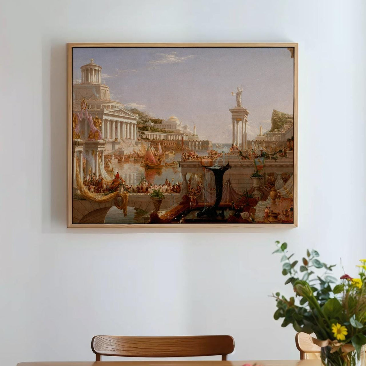 Thomas Cole, The Consummation Course of Empire 1836 - Modern Canvas Wall Art, Living Room Decor, Framed Art Print