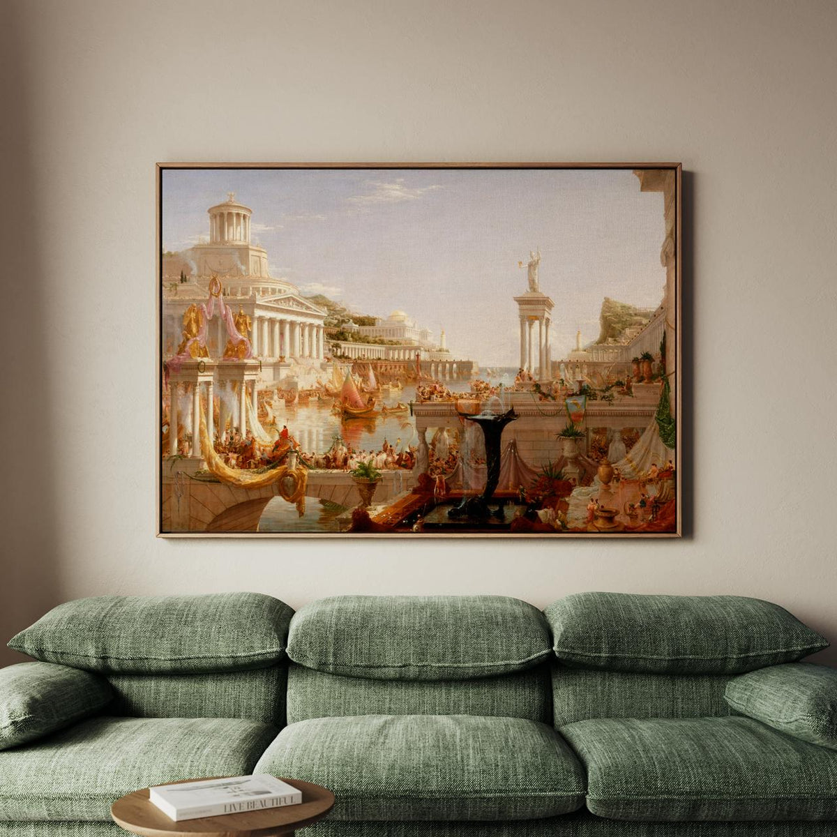 Thomas Cole, The Consummation Course of Empire 1836 - Modern Canvas Wall Art, Living Room Decor, Framed Art Print