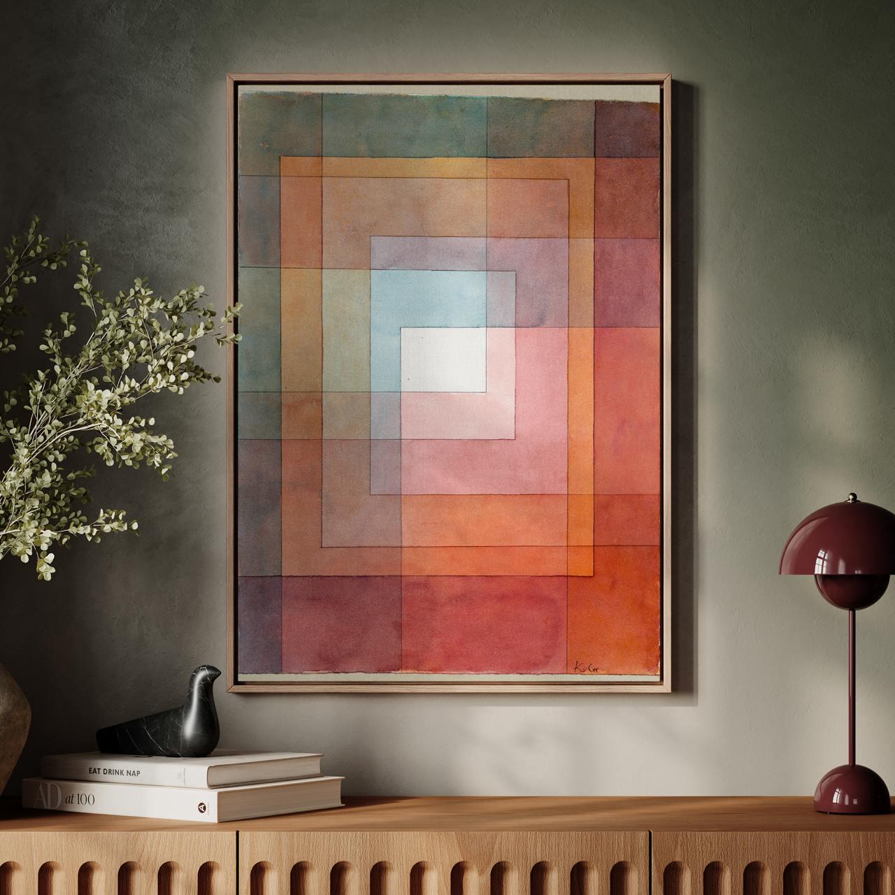 Paul Klee, Polyphonic Setting for White 1930 - Framed Canvas Wall Art, Office Decor, Large Abstract Print
